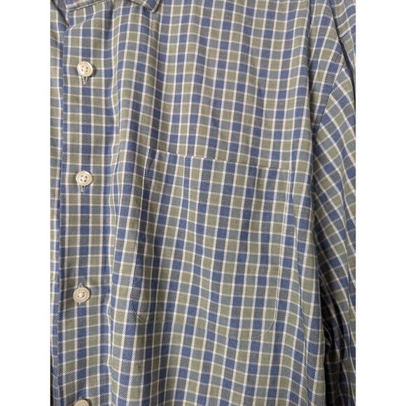 Johnnie O Prep Formance Button Down Shirt Mens Large Plaid Casual Stretch - Picture 7 of 9